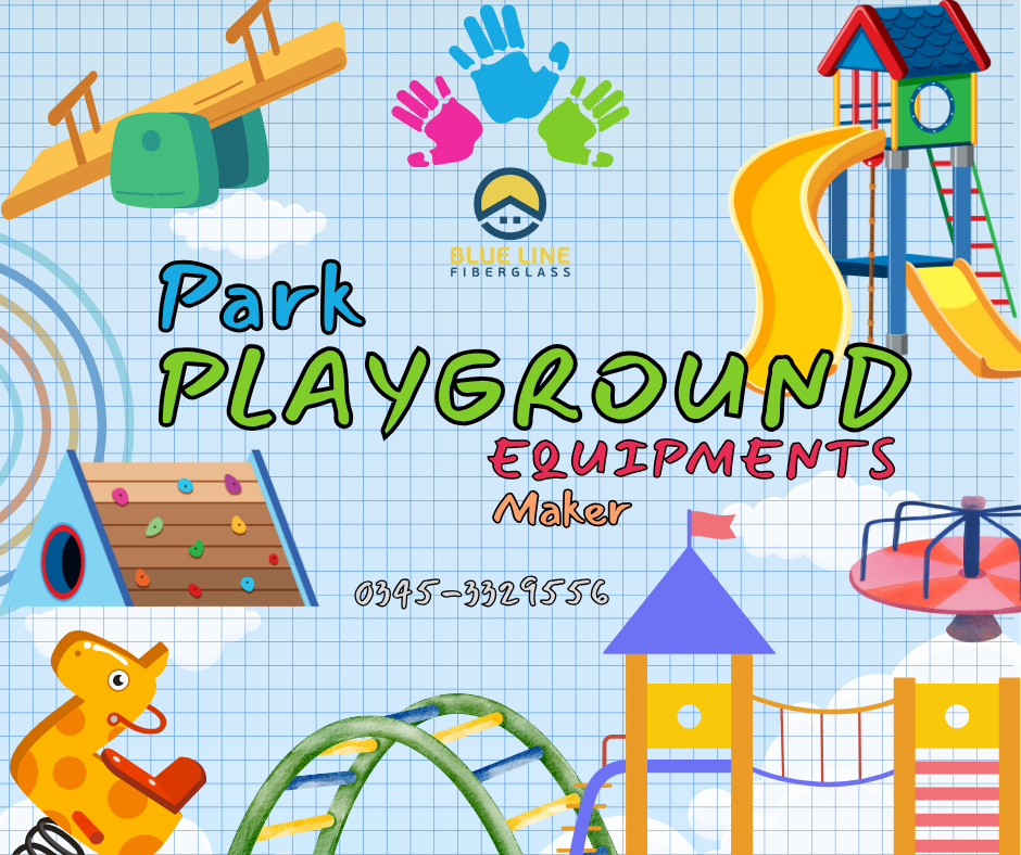 Park playground equipment maker in Karachi Pakistan Blue Line Fiberglass