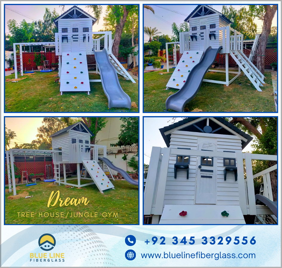 Dream Tree House Jungle Gym Blue Line Fiberglass Karachi Pakistan