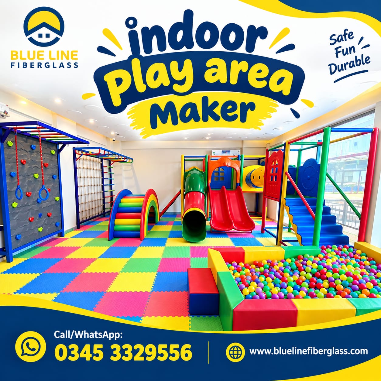 Indoor Play Area Manufacturer in Karachi Pakistan Blue Line Fiberglass