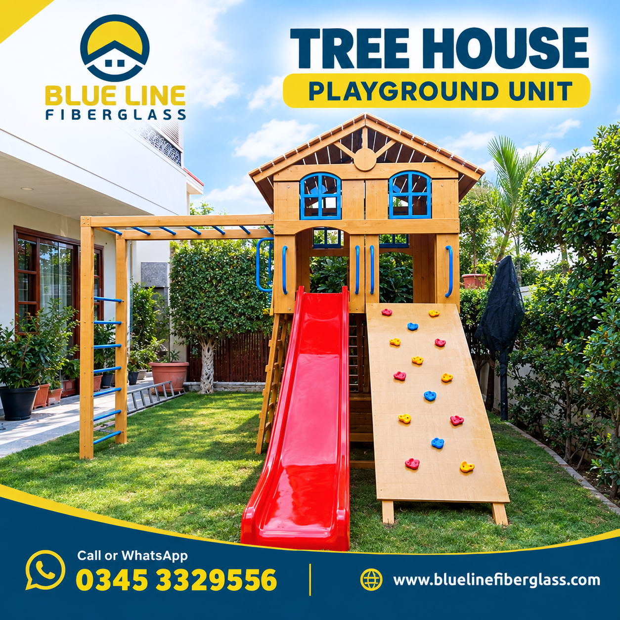 Tree House Jungle Gym Kids Playground Equipment maker in Karachi